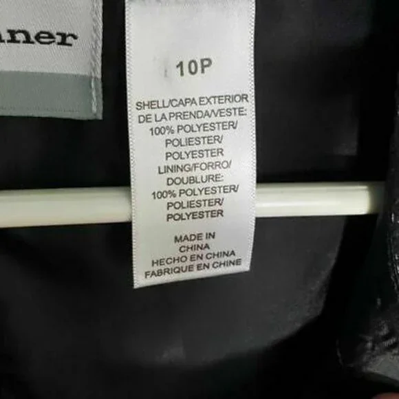 Alfred Dunner Womens Jacket Black Snakeskin Hook & Eye 3/4 Sleeve Petite… - Picture 7 of 8